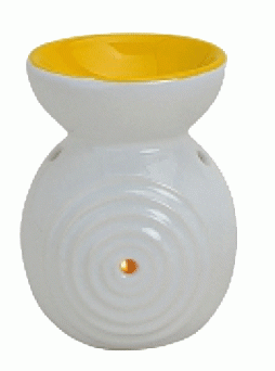 Duftlampe gelb für Bio-Zirben-Öl